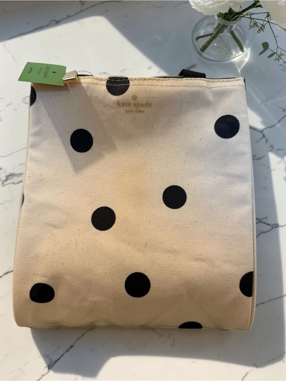 Kate Spade New York Polka Dot Insulated Lunch Tote + Container NWT